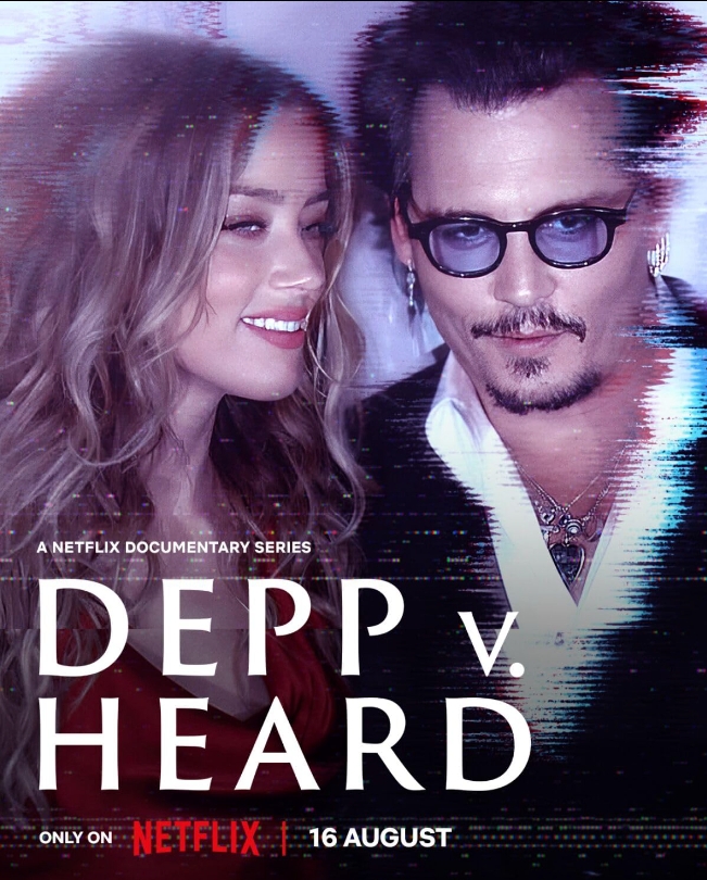 Poster bộ phim tài liệu Depp v. Heard trên Netflix. Nguồn: Netflix