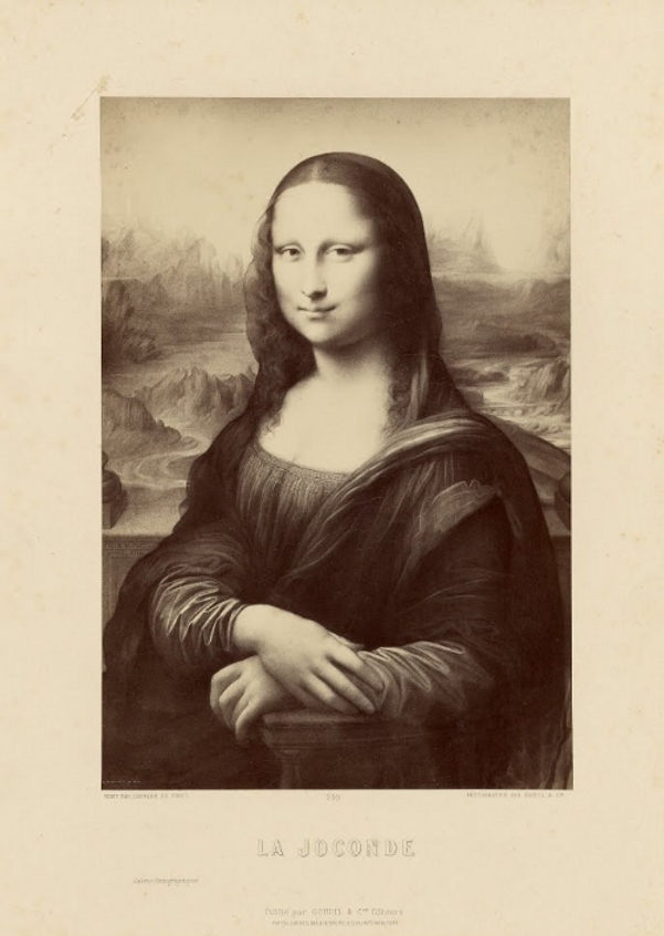 Bản nhiếp ảnh tái tạo lại bức 'Mona Lisa', bởi La Joconde (Goupil & Cie, vào khoảng 1870), lưu giữ tại The J. Paul Getty Museum (Los Angeles, Hoa Kỳ)